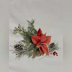Festive 17.25” x 28” Holiday Poinsettia Kitchen Dishcloth New in Package